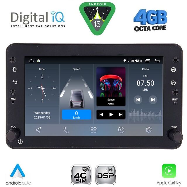 DIGITAL IQ BLG 459_CPA (7" DECK) MULTIMEDIA SYSTEM for ALFA ROMEO 159 – SPIDER – BRERA mod. 2004-2012