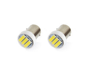 Amio - Λαμπάκια LED τύπου T4W βάση BA9S τάση λειτουργίας 12V απόδοσης 0.4W χρώμα 5600K για Επιβατικά Αυτοκίνητα - 2 τεμ. (01097/AM)