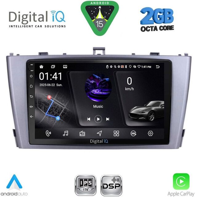 DIGITAL IQ RSF 4705SL_CPA (9inc) MULTIMEDIA TABLET for TOYOTA AVENSIS (T27) mod. 2009-2015 (SILVER)