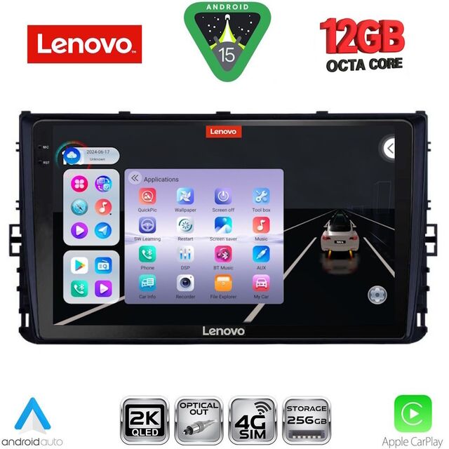 LENOVO SSZ 12758_CPA (9inc) MULTIMEDIA TABLET for VW POLO – TROC – TCROSS - TAIGO mod. 2017-2026