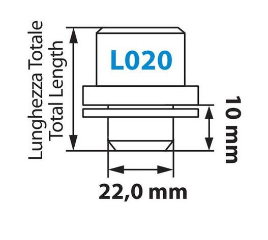 ΠΑΞΙΜΑΔΙΑ ΑΣΦΑΛΕΙΑΣ 14x1,5 19,4/40,8mm (22) ΙΣΙΑ ΜΕ ΡΟΔΕΛΑ ORIGINAL L020