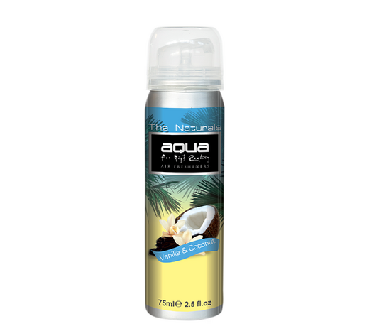 Aqua - ΑΡΩΜΑΤΙΚΟ ΑΥΤΟΚΙΝΗΤΟΥ ΣΕ ΣΠΡΕΙ (SPRAY) ΜΕ ΑΡΩΜΑ ΚΑΡΥΔΑ & ΒΑΝΙΛΙΑ FRUITS SERIES 75ml AQUA - 1 TEM. (10-708/AQ)