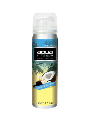 Aqua - ΑΡΩΜΑΤΙΚΟ ΑΥΤΟΚΙΝΗΤΟΥ ΣΕ ΣΠΡΕΙ (SPRAY) ΜΕ ΑΡΩΜΑ ΚΑΡΥΔΑ & ΒΑΝΙΛΙΑ FRUITS SERIES 75ml AQUA - 1 TEM. (10-708/AQ)