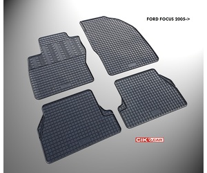 Cik - ΠΑΤΑΚΙΑ ΑΥΤΟΚΙΝΗΤΟΥ ΑΠΟ ΛΑΣΤΙΧΟ ΓΙΑ FORD FOCUS 2 2005-2011 ΣΕ ΜΑΥΡΟ ΧΡΩΜΑ ΧΩΡΙΣ ΚΟΥΜΠΩΜΑΤΑ - 4 ΤΕΜ. (RM.FO.0003/CK)