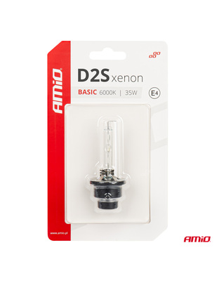 Amio - ΑΝΤΑΛΛΑΚΤΙΚΗ ΛΑΜΠΑ ΧΕΝΟΝ BASIC D2S 12V 6.000k 35W BLISTER CARD - 1 ΤΕΜ. (03861/AM)
