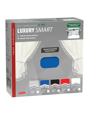 ΚΟΥΡΤΙΝΕΣ ΝΤΑΛΙΚΑΣ LUXURY SMART ΜΠΛΕ/ΧΡΥΣΟ ΣΕΤ LAMPA - 5 ΤΕΜ.