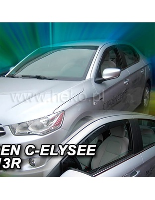 ΑΝΕΜΟΘΡΑΥΣΤΕΣ ΓΙΑ CITROEN C-ELYSEE 4D 2013-2020 ΖΕΥΓΑΡΙ ΑΠΟ ΕΥΚΑΜΠΤΟ ΦΙΜΕ ΠΛΑΣΤΙΚΟ HEKO - 2 ΤΕΜ.