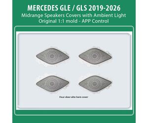 DIQ AMBIENT MERCEDES GLE MIDRANGE COVERS (Digital iQ Ambient Light for MERCEDES GLE mod. 2019-2026, 4 Midrange Speakers Covers)