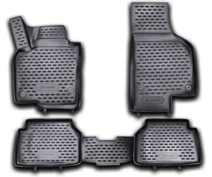 ΠΑΤΑΚΙΑ ΣΕ ΣΚΑΦΗ TPE ΛΑΣΤΙΧΟ ΓΙΑ VW TIGUAN 5D 10/2007-2016   ΣΕ ΜΑΥΡΟ ΧΡΩΜΑ NOVLINE - 4 ΤΕΜ.