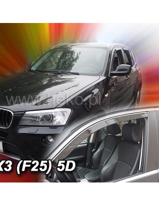 ΑΝΕΜΟΘΡΑΥΣΤΕΣ ΓΙΑ BMW X3 F25 5D 2010-2017 ΖΕΥΓΑΡΙ ΑΠΟ ΕΥΚΑΜΠΤΟ ΦΙΜΕ ΠΛΑΣΤΙΚΟ HEKO - 2 ΤΕΜ.