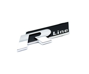 Μεταλλικό Αυτοκόλλητο μαύρο - R line