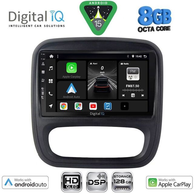 DIGITAL IQ BXF 18499_CPAA (9inc) MULTIMEDIA TABLET for OPEL VIVARO – RENAULT TRAFIC – FIAT TALENDO – NISSAN NV 300 mod. 2014-2019