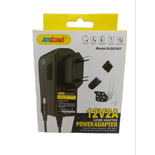 ΤΡΟΦΟΔΟΤΙΚΟ UNIVERSAL 12V/2A ANDOWL Q-DC507