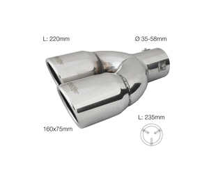 ΜΠΟΥΚΑ ΔΙΠΛΗ ΧΡΩΜΙΟΥ TRX/18L 165x77mm 235mm 35>58mm  SIMONI RACING - 1 TEM