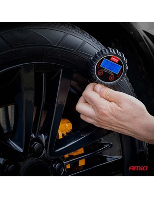 AMiO - Μετρητής Πίεσης Αέρα Ελαστικών Ψηφιακός max 17 Bar με Περιστρεφόμενη Κεφαλή και Βαλβίδα Εκτόνωσης - 1 Τεμ. (04464/AM)
