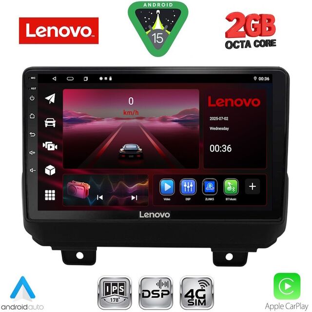 LENOVO LVF 5298_CPA (9inc) MULTIMEDIA TABLET for JEEP WRANGLER mod. 2018-2026