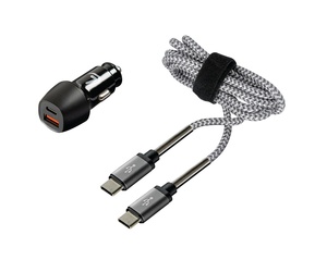 ΦΟΡΤΙΣΤΗΣ ΑΝΑΠΤΗΡΑ ΜΕ 2 USB ΚΑΙ ΚΑΛΩΔΙΟ ΦΟΡΤΙΣΗΣΚΑΙΣΥΓΧΡΟΝΙΣΜΟΥ 100cm TYPE-C KIT PRO 18W 12/24V