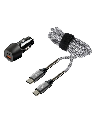 ΦΟΡΤΙΣΤΗΣ ΑΝΑΠΤΗΡΑ ΜΕ 2 USB ΚΑΙ ΚΑΛΩΔΙΟ ΦΟΡΤΙΣΗΣΚΑΙΣΥΓΧΡΟΝΙΣΜΟΥ 100cm TYPE-C KIT PRO 18W 12/24V