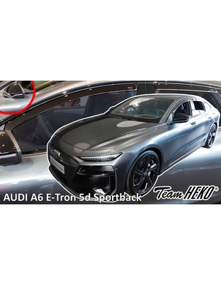 Heko - Ανεμοθραύστες για Audi A6 E-Tron 5 Doors Sportback (έκδοση με καθρέπτες) 2024+ Σετ Αυτοκινήτου Απο Εύκαμπτο Φιμέ Πλαστικό - 4 τεμ. (ΑΝΕΜ.SET10299)
