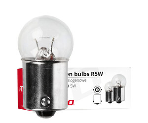 Amio – Λαμπτήρες Αλογόνου R5W BA15s 12V 5W (Φουντούκι) για Φώτα Θέσης Αυτοκινήτου – Κουτί 10 Τεμ. (01485/AM)