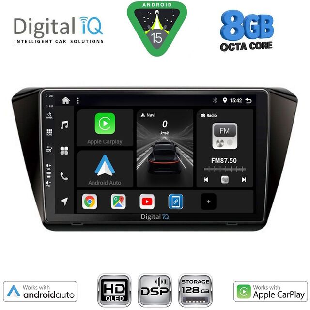 DIGITAL IQ BXF 7605_CPAA (10inc) MULTIMEDIA TABLET for SKODA SUPERB mod. 2015-2023