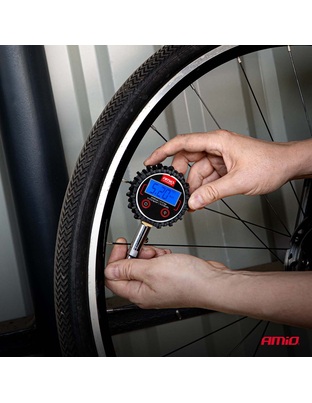 AMiO - Μετρητής Πίεσης Αέρα Ελαστικών Ψηφιακός max 17 Bar με Περιστρεφόμενη Κεφαλή και Βαλβίδα Εκτόνωσης - 1 Τεμ. (04464/AM)