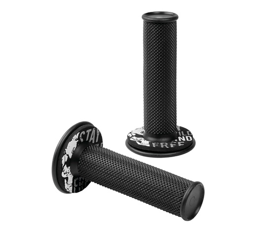 ΧΕΡΟΥΛΙΑ MOTO DONUT OFF-ROAD ΜΑΥΡΑ/ΓΚΡΙ 22MM+25MM 12CM 2ΤΕΜ