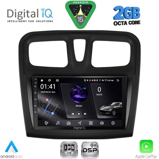 DIGITAL IQ RSF 4108SQ_CPA (9inc) MULTIMEDIA TABLET for DACIA LOGAN – SANDERO mod. 2012-2019