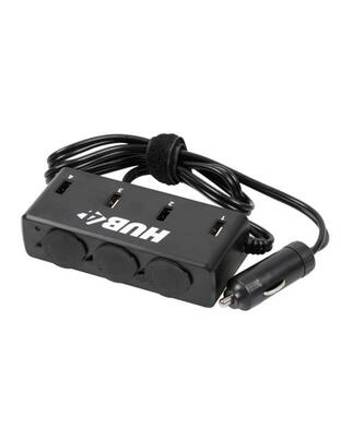 Αντάπτορας Αναπτήρα Τριπλός με 4 USB 12/24V με καλώδιο 85cm