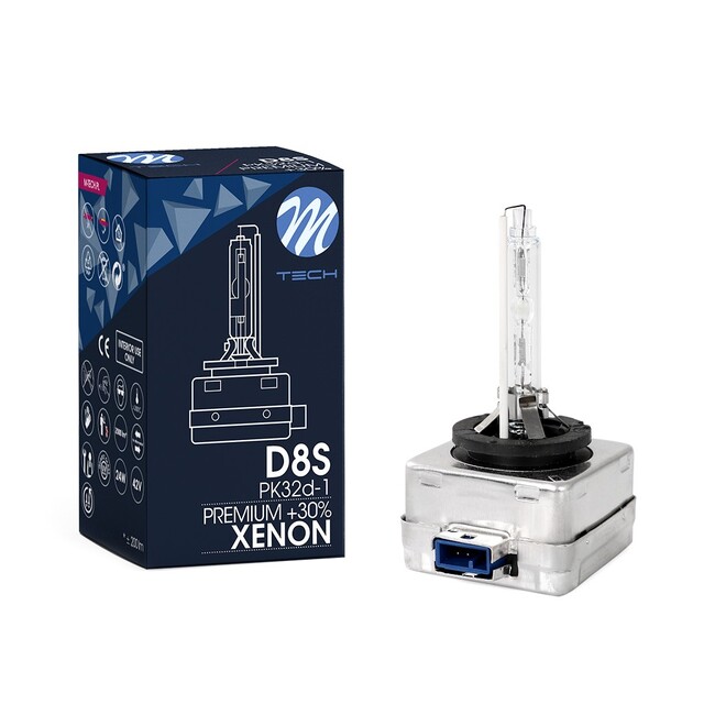 ΛΑΜΠΑ ΧΕΝΟΝ D8S 85V 25W 6.000K PREMIUM XENON +30% ΚΟΥΤΙ M-TECH - 1 ΤΕΜ.