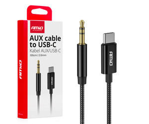 Amio - ΚΑΛΩΔΙΟ ΣΥΝΔΕΣΗΣ ΑΝΤΑΠΤΟΡΑΣ ΑΠΟ USB-C ΣΕ AUX MINI JACK 3.5mm 1m - 1 Τεμ. (04294/AM)