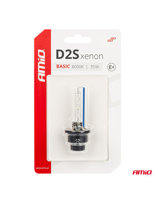Amio - ΑΝΤΑΛΛΑΚΤΙΚΗ ΛΑΜΠΑ ΧΕΝΟΝ BASIC D2S 12V 8.000k 35W BLISTER CARD - 1 ΤΕΜ. (03862/AM)