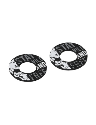 ΧΕΡΟΥΛΙΑ MOTO DONUT OFF-ROAD ΜΑΥΡΑ/ΓΚΡΙ 22MM+25MM 12CM 2ΤΕΜ