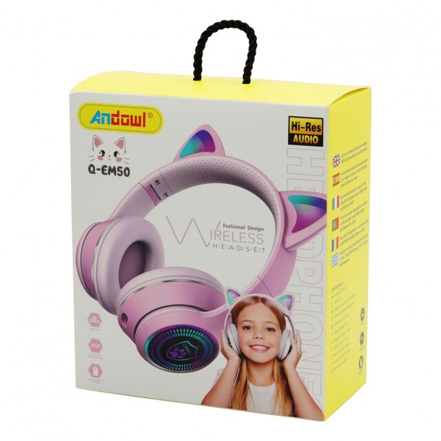 ΑΣΥΡΜΑΤΑ ΑΚΟΥΣΤΙΚΑ OVER-EAR ΜΕ ΑΥΤΑΚΙΑ ANDOWL AN-Q-EM50