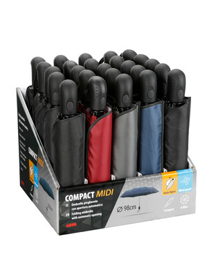 ΟΜΠΡΕΛΕΣ COMPACT MIDI Φ98cm ΑΝΤΙΑΝΕΜΙΚΕΣ ΑΥΤΟΜΑΤΟ ΑΝΟΙΓΜΑ ΔΙΑΦΟΡΑ ΧΡΩΜΑΤΑ 31x31x24cm ΣΤΑΝΤ LAMPA - 25 ΤΕΜ.