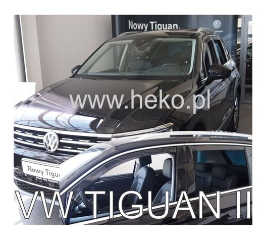 ΑΝΕΜΟΘΡΑΥΣΤΕΣ ΓΙΑ VW TIGUAN II 5D 2015+ ΣΕΤ ΑΥΤΟΚΙΝΗΤΟΥ ΑΠΟ ΕΥΚΑΜΠΤΟ ΦΙΜΕ ΠΛΑΣΤΙΚΟ HEKO - 4 ΤΕΜ.