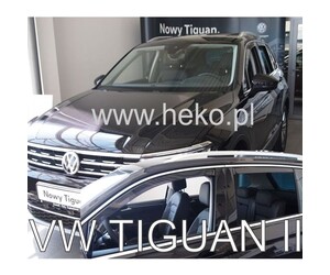 ΑΝΕΜΟΘΡΑΥΣΤΕΣ ΓΙΑ VW TIGUAN II 5D 2015+ ΣΕΤ ΑΥΤΟΚΙΝΗΤΟΥ ΑΠΟ ΕΥΚΑΜΠΤΟ ΦΙΜΕ ΠΛΑΣΤΙΚΟ HEKO - 4 ΤΕΜ.