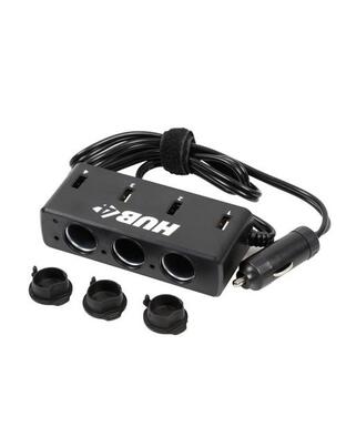 Αντάπτορας Αναπτήρα Τριπλός με 4 USB 12/24V με καλώδιο 85cm