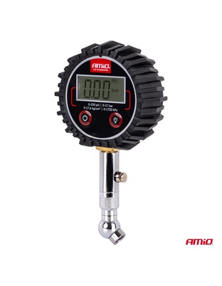 AMiO - Μετρητής Πίεσης Αέρα Ελαστικών Ψηφιακός max 17 Bar με Περιστρεφόμενη Κεφαλή και Βαλβίδα Εκτόνωσης - 1 Τεμ. (04464/AM)