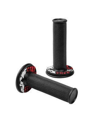 ΧΕΡΟΥΛΙΑ MOTO DONUT OFF-ROAD ΜΑΥΡΑ/ΚΟΚΚΙΝΑ 22MM+25MM 12CM 2ΤΕΜ