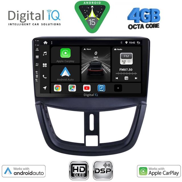 DIGITAL IQ BXF 16507_CPAA (9inc) MULTIMEDIA TABLET for PEUGEOT 207 mod. 2007-2014