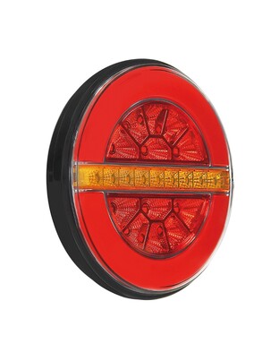 ΦΩΣ ΠΙΣΩ ΑΡΙΣΤΕΡΟ 12/24V DYNAMIC-O 140 mm ΜΕ 29 LED 3 ΧΡΗΣΕΙΣ ΟΜΙΧΛΗΣ/ΘΕΣΕΩΣ/ΦΛΑΣ (ΚΟΚΚΙΝΟ/ΠΟΡΤΟΚΑΛΙ) - 1 ΤΕΜ.