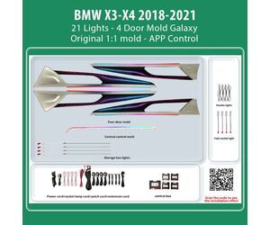DIQ AMBIENT BMW X3-X4 BM03Y (Digital iQ Ambient Light for BMW X3 - X4 (G01) mod. 2018-2021 with 21 Lights, Galaxy)