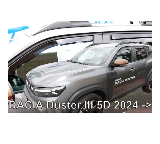 ΑΝΕΜΟΘΡΑΥΣΤΕΣ ΓΙΑ DACIA DUSTER 5D 2024+ ΣΕΤ ΑΥΤΟΚΙΝΗΤΟΥ ΑΠΟ ΕΥΚΑΜΠΤΟ ΦΙΜΕ ΠΛΑΣΤΙΚΟ HEKO - 4 ΤΕΜ