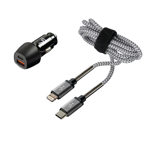 ΦΟΡΤΙΣΤΗΣ ΑΝΑΠΤΗΡΑ ΜΕ 2 USB ΚΑΙ ΚΑΛΩΔΙΟ ΦΟΡΤΙΣΗΣΚΑΙΣΥΓΧΡΟΝΙΣΜΟΥ 100cm APPLE LIGHTING KIT PRO 18W 12/24V