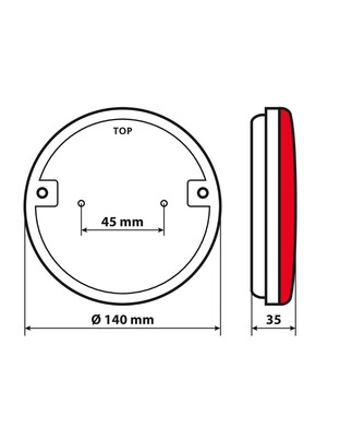 ΦΩΣ ΠΙΣΩ ΑΡΙΣΤΕΡΟ 12/24V DYNAMIC-O 140 mm ΜΕ 29 LED 3 ΧΡΗΣΕΙΣ ΟΜΙΧΛΗΣ/ΘΕΣΕΩΣ/ΦΛΑΣ (ΚΟΚΚΙΝΟ/ΠΟΡΤΟΚΑΛΙ) - 1 ΤΕΜ.