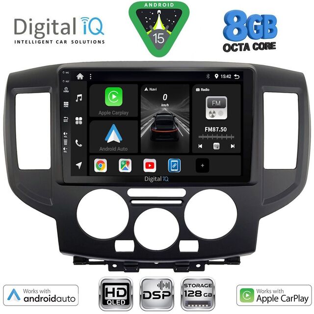 DIGITAL IQ BXF 18458BL_CPAA (9inc) MULTIMEDIA TABLET for NISSAN NV 200 mod. 2009-2020 (BLACK)