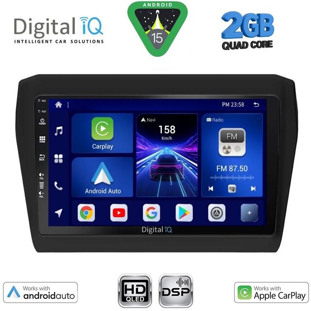 DIGITAL IQ BXC 3686_CPAA (9inc) MULTIMEDIA TABLET for SUZUKI SWIFT mod. 2017-2023