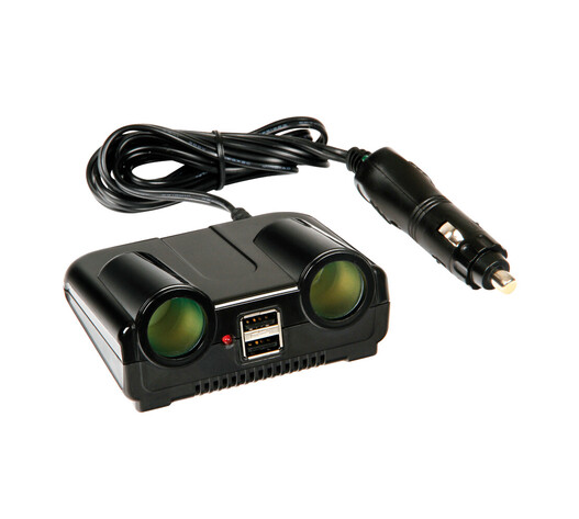 ΑΝΤΑΠΤΟΡΑΣ 2ΠΛΟΣ ΑΝΑΠΤΗΡΑ + 2USB 12/24V