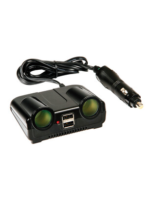 ΑΝΤΑΠΤΟΡΑΣ 2ΠΛΟΣ ΑΝΑΠΤΗΡΑ + 2USB 12/24V